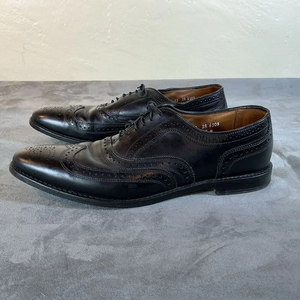 McAllister Allen Edmonds 13 2A Narrow Men’s Black Leather Dress Shoes Oxfords